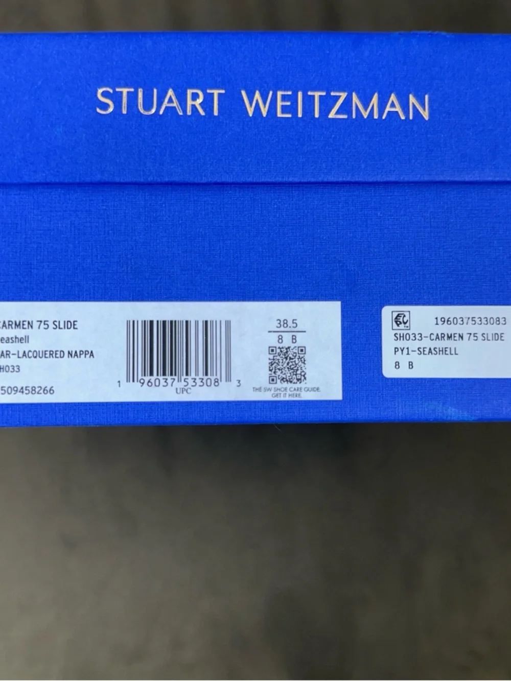 NIB Stuart Weitzman “Carmen 75” Lacquered Slides 8B Free Shipping 📦 - Picture 7 of 8